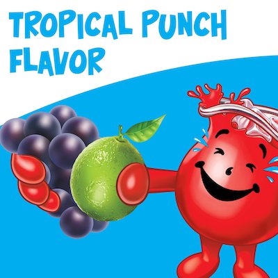 Saborizante Polvo Kool-aid Tropical Punch Sin Azúcar 6 Sobr